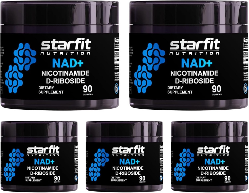 STARFIT - Nicotinamide D-Riboside, Nicotinamide Riboside voor ondersteuning NAD+ Niveaus, Focus en Energie Supplement, Metabolisme ondersteuning Nicotinamide Riboside NAD Supplement, 450 Capsules