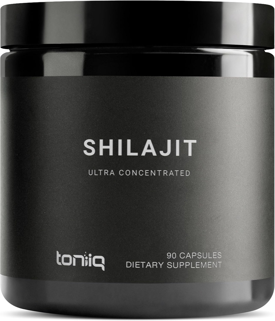 Toniiq Ultra Geconcentreerd 40% Fulvic Acid Shilajit voor mannen - Pure 10:1 Extract-Derde Partij Getest 10x Potentie Capsules- Hoog in Potentie en Trace Mineralen - Gemaakt in GMP Certified Facility