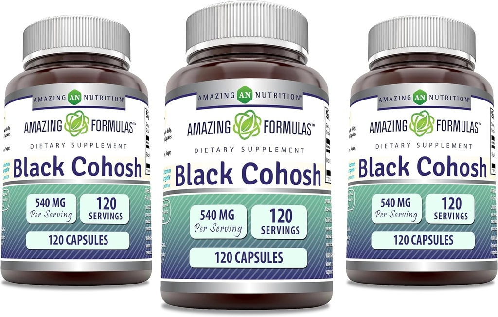 Verbazingwekkende Formules Black Cohosh 540mg 120 Capsule Supplement 