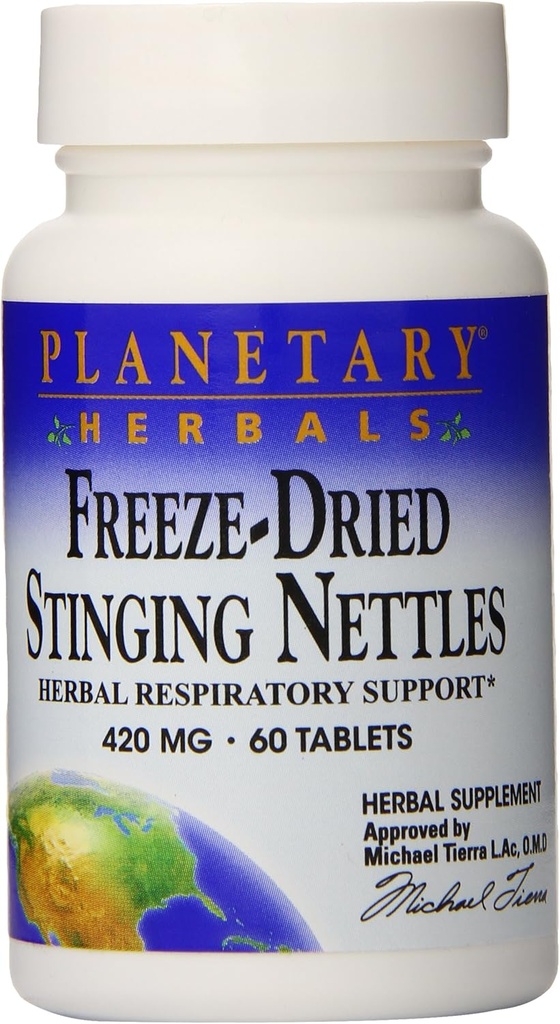 Planetaire kruiden Freeze gedroogde brandnetels tabletten, 60 Tellen
