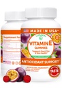 Lunakai USA Made Vitamin E Gummies 400IU met vitamine C - Heerlijk, Veganistisch, Non-GMO-supplement voor dagelijkse huid- en oogondersteuning, 60ct