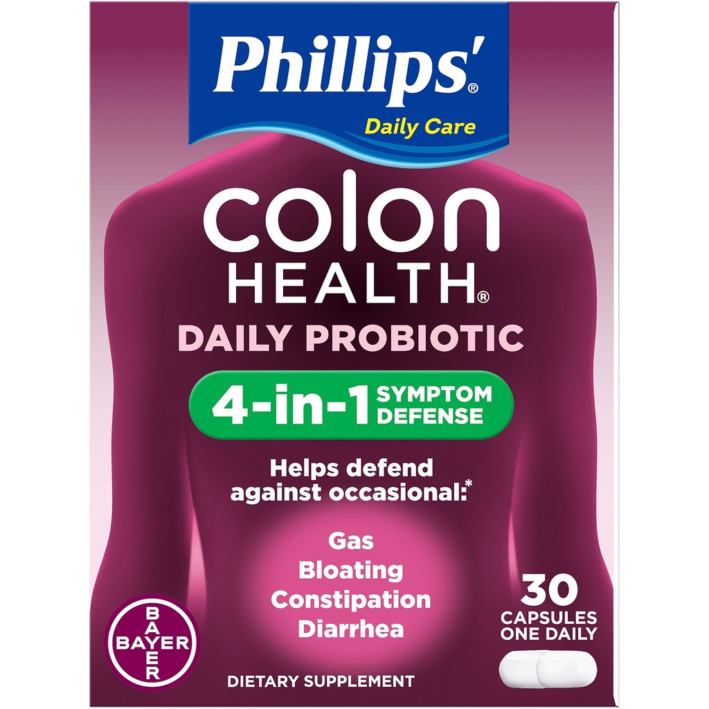 Phillips' Colon Health Probiotic Supplement - 30 Capsules, Verpakking van 6
