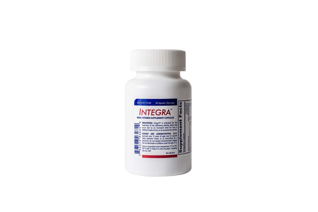 Integra (90)- IJzer Supplement-Vitamine C- Ferro Fumaraat en polysaccharide ijzercomplex