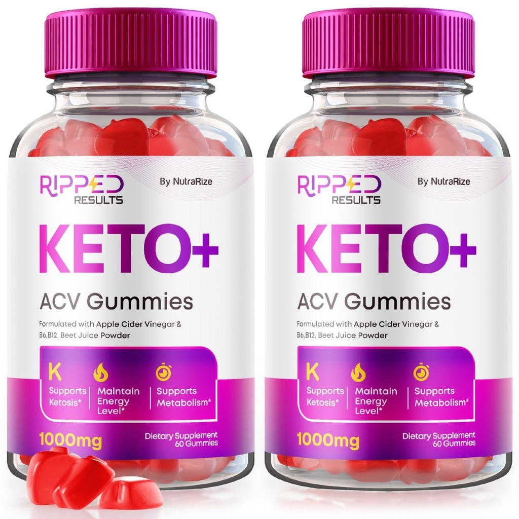 NutraRize (pakket van 2 geripte resultaten Keto ACV Gummies Geavanceerd gewichtsverlies, GeripteResultaten Reviews (120 Gummies)