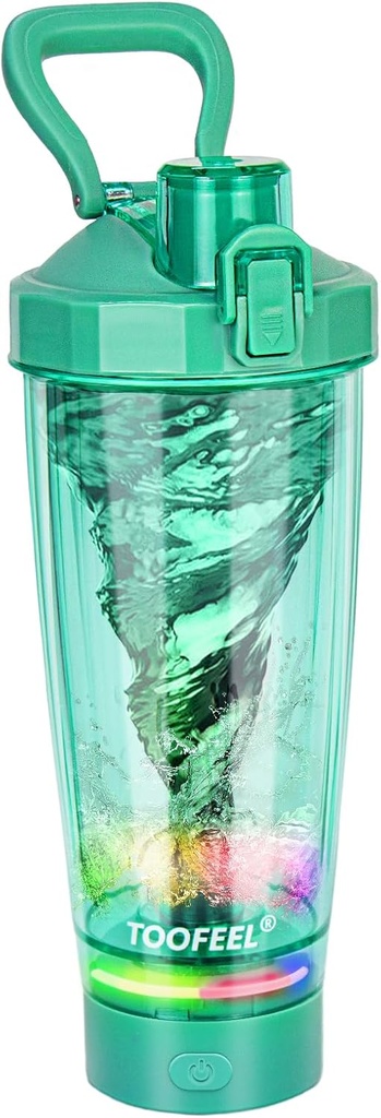 TOOFEEL Elektrische Protein Shaker Fles - 20 oz USB oplaadbaar, Zelfroerend, BPA Vrij, Groen