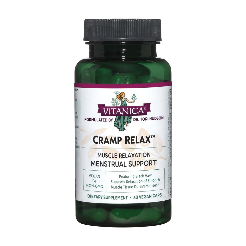 Vitanica Cramp Relax, Menstrual Support, Vegan, 60 Capsules