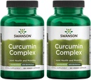 Swanson Curcumin Complex - Herbal Supplement ondersteuning Joint Health, Mobility & Physical Function - gestandaardiseerd met BioPerine voor maximale absorptie - (120 Veggie Capsules) (2 Pack)