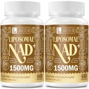1500 MG Liposomal NAD+, 98%+ Absorption, NAD+ Supplement for Women & Men with TMG, for Aging Defense, Cellular Energy, Heart & Brain Function, Longevity, 120 Softgels