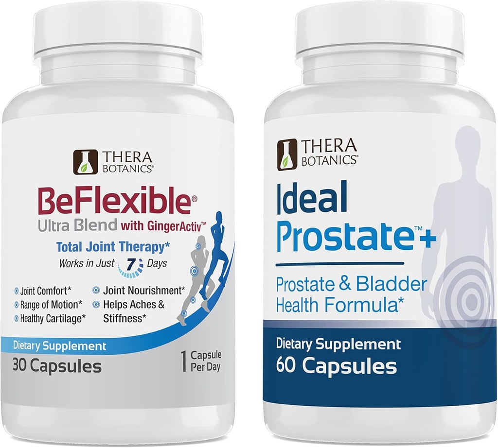 Therabotanics BeFlexible Ultra Gezamenlijke Ondersteuning Supplement en Ideale Prostaat Krachtige Prostaat Supplement voor Mannen Bundel