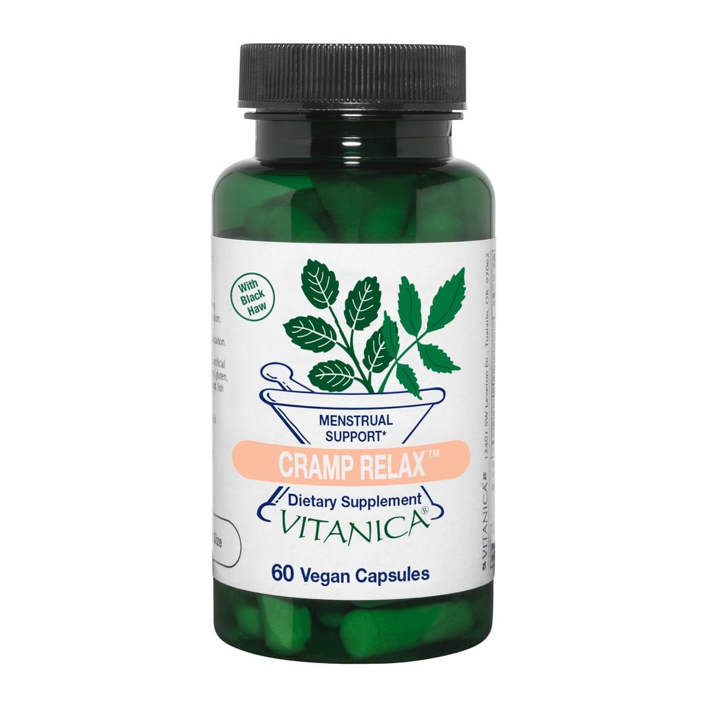 Vitanica Cramp Relax, Menstrual Support, Vegan, 60 Capsules - Pro Logo