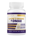 Maximale Slim Lion's Mane & DMAE Capsules: Verbeter het geheugen, Boost Mental Clarity en Sharpen Focus - 60 capsules voor maximale cognitieve ondersteuning