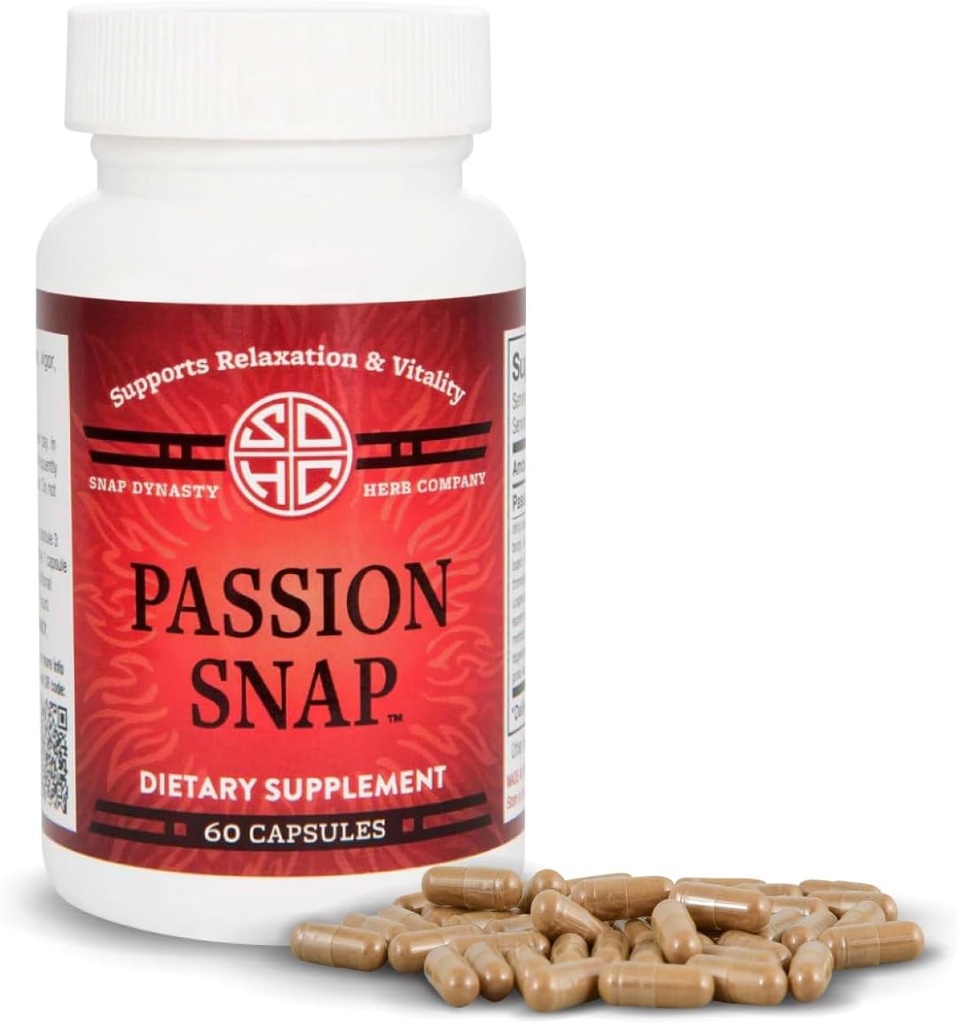 Snap Dynasty Passion Snap - 60ct Capsules, Pack of 1 - Plant Based Supplement, Ondersteuning voor ontspannen en emotionele en fysieke vitaliteit