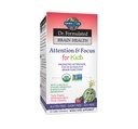 Garden of Life Dr. Geformuleerde aandacht en focus voor kinderen, Supplement bevordert gezonde hersenfunctie, concentratie met biologische wilde bosbessen, pijnboomschors, vitamine C, D en Probiotica, 60 Tellen