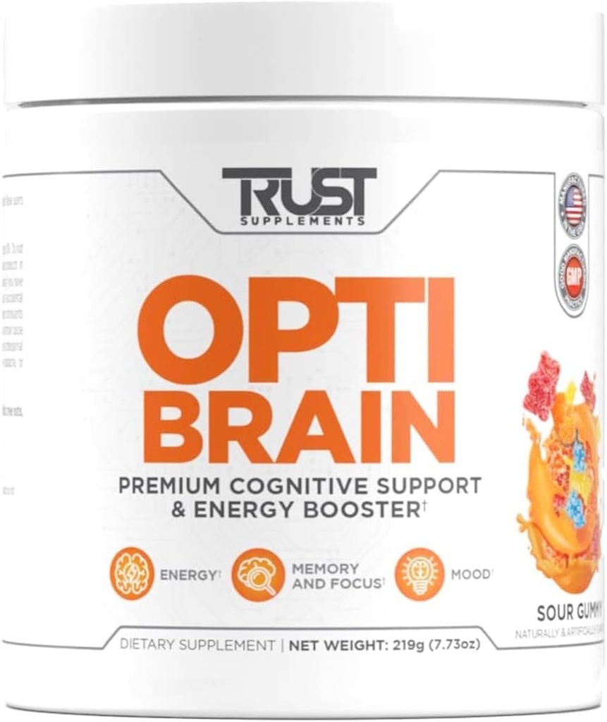Opti Brain - Verbeter het geheugen en focus, Nootropics Brain Support for Energy, Brain Booster for Health with Energy and Focus - Premium Energy Enhancers (30 Servers)