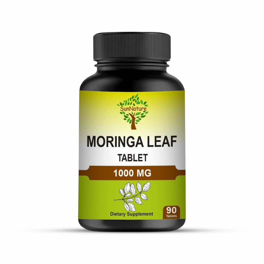 1000 mg Moringa Leaf Tablets 100% Pure Oleifera Leaf for Men & Women Moringa Supplement for Energy, Immunity & Joint Health, Non-GMO, Glutenvrij 90 tabletten, 45 dagen Levering