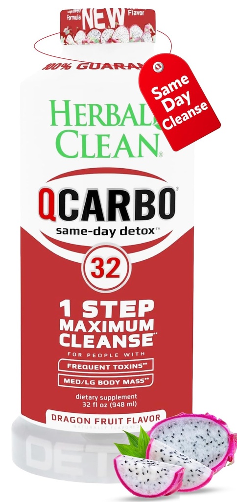 Herbal Clean Same-Day Premium Detox Drink, Dragon Fruit smaak, 32 Fl Oz