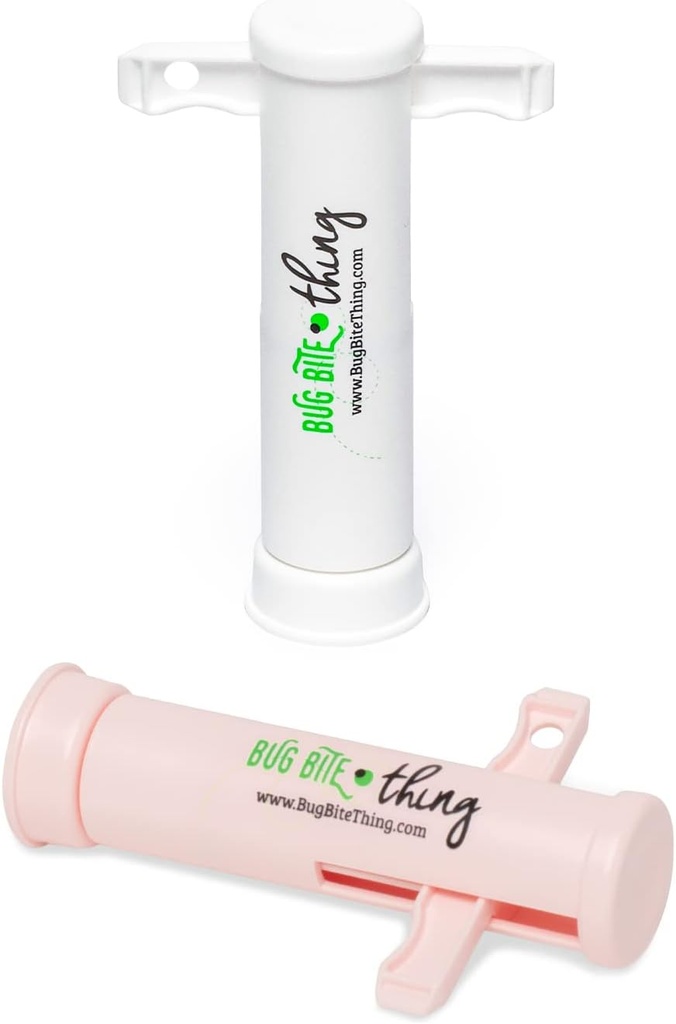 Bug Bite Ding Zuighulpmiddel, Poison Verwijderaar - Bug Bites en bijen/wasp steken, natuurlijke Insect Bite Relief, 2-pack, 1 wit/1 roze