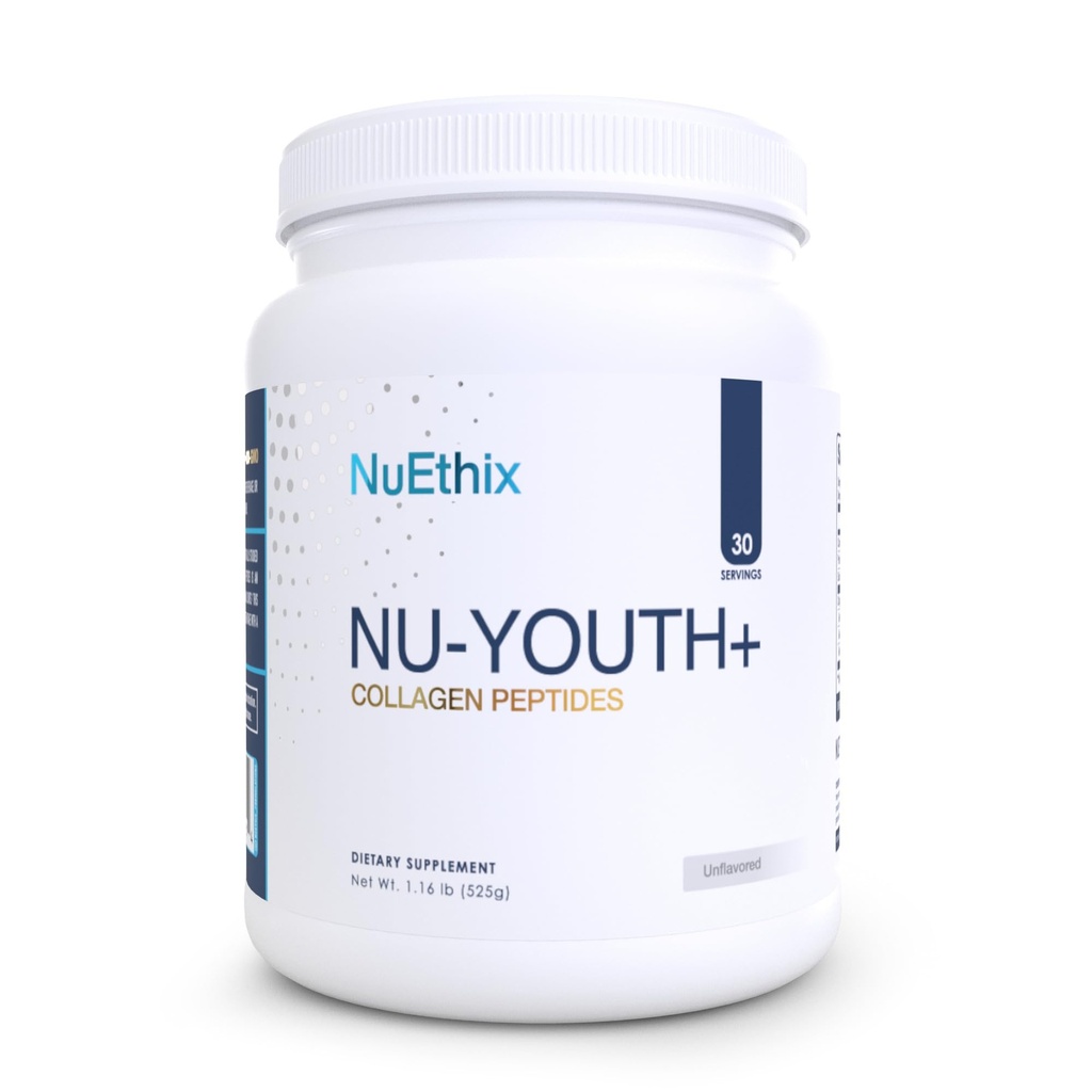 NuEthix Formuleringen Nu-Youth + Collageen Proteïne, Collageen Peptides, Kan helpen bij Bones en joints Dieetsupplement, 30 porties