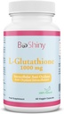 L Glutathion Huidverlichting Verhelderende pillen 1000 mg Antioxidant Anti Aging ter ondersteuning van lever Gezondheid & Detox Help Immuun & Hersenfunctie Verminderen van vrije radicale schade Vegan 60 Capsules