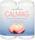 CalMag High Absorption 2:1 Calcium and Magnesium Citrate Powder Supplement; Supports Stress Relief, Sleep & Bone Strength, Lemon Raspberry Flavor, 16.5 oz. (Pack of 2)