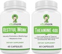 VitaMonk Sleep Blend en L-Theanine: Melatonine Gratis Slaaphulp & Ontspannen Bundel