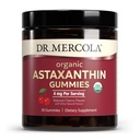Dr. Mercola Organic Astaxanthine Gummies, 30 porties (30 Gummies), 4 mg per portie, Dieetsupplement, Antioxidant en Immune Support, Certified Organic, Non-GMO