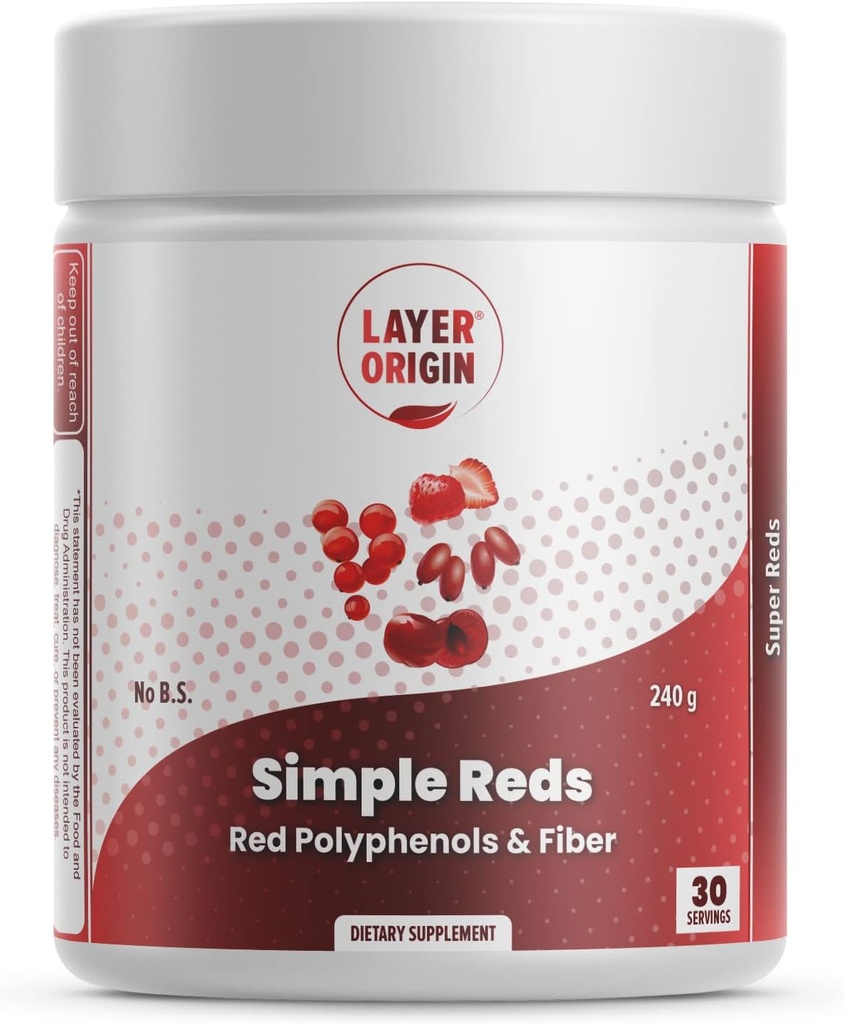 Laag Oorsprong Eenvoudige Rode - Biologische Rode Polyfenolen Fruitpoeder 