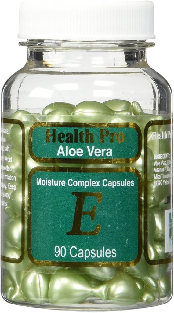 Aloë Vera & vitamine E huidolie, 90 groene capsules