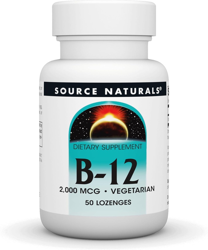Bron Naturals Vitamine B-12, 2000 mcg Ondersteunt energieproductie - 50 Lozen