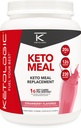 KetoLogic Keto Meal Vervangingsshake poeder voor optimale resultaten + MCT Olie + Gras-Fed Wei - perfect geformuleerde macro's voor Ketosis - 20 porties - Aardbei