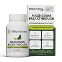 BIOptimizers Magnesium Doorbraak Complex Supplement met 7 vormen van Mg: Glycinaat, Malaat, Citraat, en meer - Natuurlijke ondersteuning voor slaap en cognitieve functie - 60 capsules- Kalmerende vitaminen