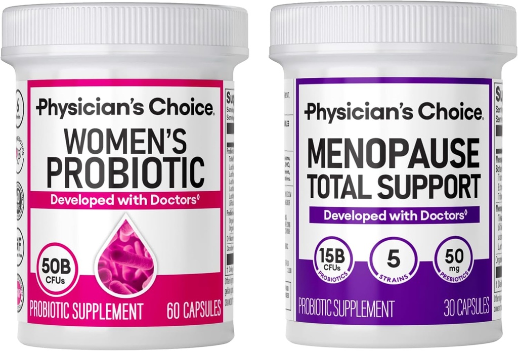 Artsen KEUZE Totaal Vrouwen Menopauze Ondersteuning Bundel - Vrouwen Probiotic 60ct + Menopauze Probiotic 30ct
