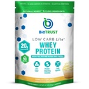 BioTrust Low Carb Lite, 20 Gram Grass-Fed Whey Protein Isolaat, 100 Calorieën, ProHydrolase Digestieve Enzymen, Non-GMO, vrij van soja en gluten, rBGH-Free (14 Servers) (Vanilla Cupcake)