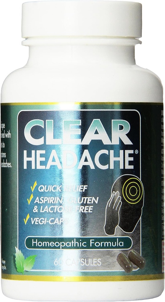 Clear Products Homeopathische Formule, Hoofdpijn, 60 Tellen