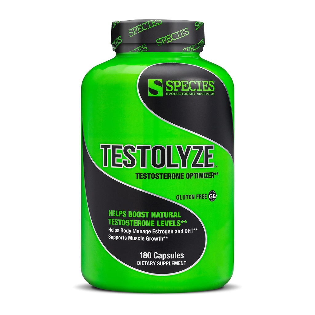 Soort Voeding Testolyze Natuurlijke Testosteron Booster, Gemaakt met 1250mg Tribulus, DIM, Indole 3 Carbinol, Saw Palmetto, T Booster, Supplement voor Bodybuilding, Verhoogde Libido 180 Caps