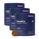 PetLab Co. Probiotica voor honden, Ondersteuning Gut Health, Occasional Diarree, Digestieve Gezondheid & seizoensgebonden Allergieën - Varkenssmaak - 30 Zachte Kauwen - Verpakking mei Vary (Value 3-Pack)