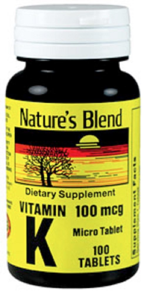 Nature's Blend Vitamine K 100Mcg Tabletten 100 Ct