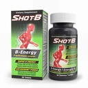 Shot B Multivitamine Complex, B-Energy, Vitamine B Complex met Antioxidant Support, B Complex Vitaminen met A, C, D, E & Folic Acid voor Cellular Energy & Immune Health - 6 Key B Vitaminen, 60 Tel.