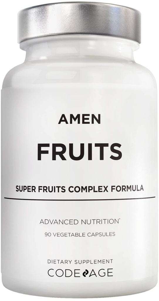 Amen Fruits, Daily Fruits Vitamins Supplements, Over 20 Whole Fruit Extracts - Raw Multivitamin, Berries, Antioxidant Polyphenols Superfood & Flavonoids - Non-GMO - 90 Capsules