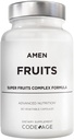 Amen Fruit, Dagelijkse Fruit Vitaminen Supplementen, Meer dan 20 Whole Fruit Extracten - Raw Multivitamine, Bessen, Antioxidant Polyfenolen Superfood & Flavonoids - Non-GMO - 90 Capsules
