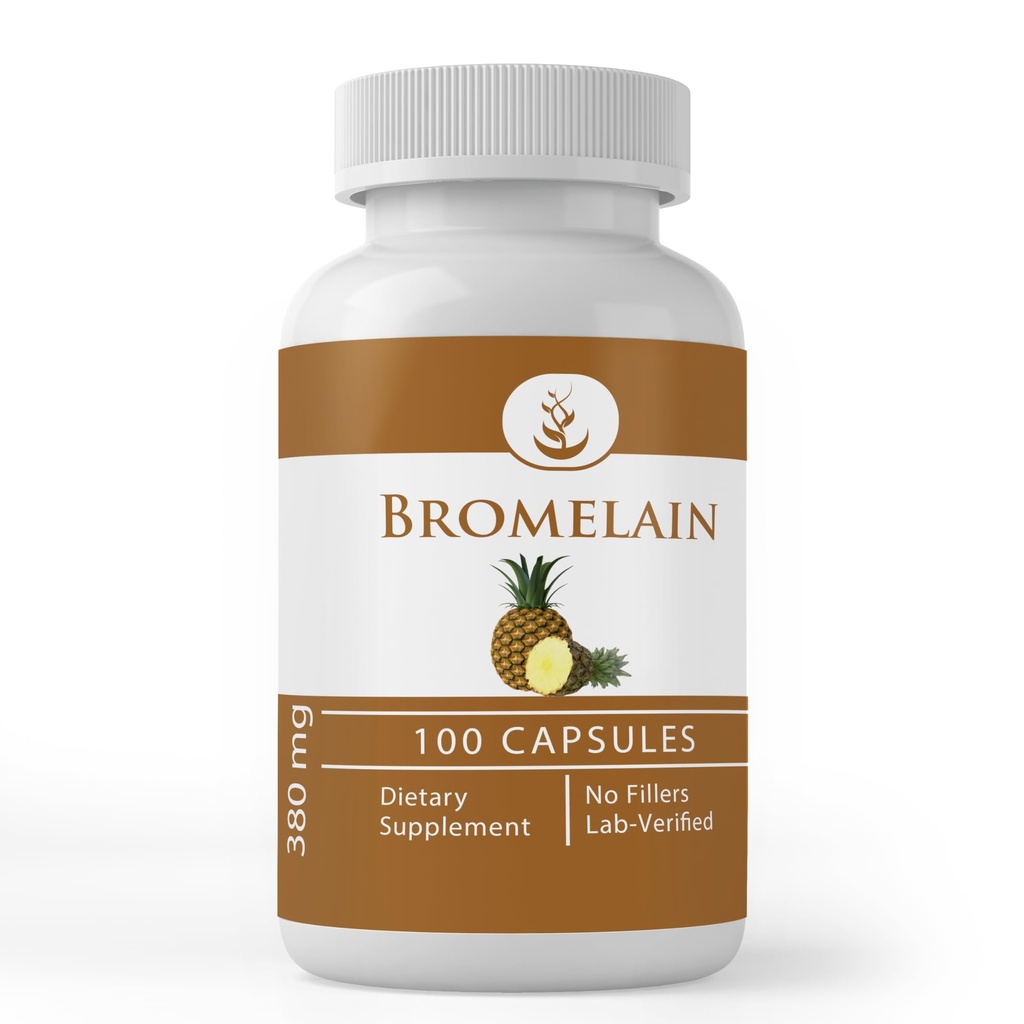 Pure originele ingrediënten Bromelain, (100 capsules) Altijd zuiver, Geen additieven of fillers, Lab geverifieerd