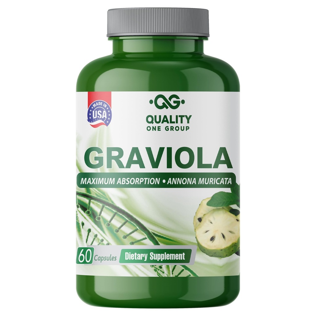 GRAVIOLA MAX - Pure Graviola Extract Supplement - Sousop (Annona Muricata) - Immuun systeem Booster & Antioxidanten in elke capsule van Pure Graviola