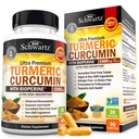 Kurkuma Curcumine met Black Pepper Extract 1500mg - Hoge Absorptie Ultra Krachtige Kurkuma Supplement met 95% Curcuminoïden en BioPerine - Niet GGO Tumerische Capsules voor gezamenlijke ondersteuning - 90 Capsules
