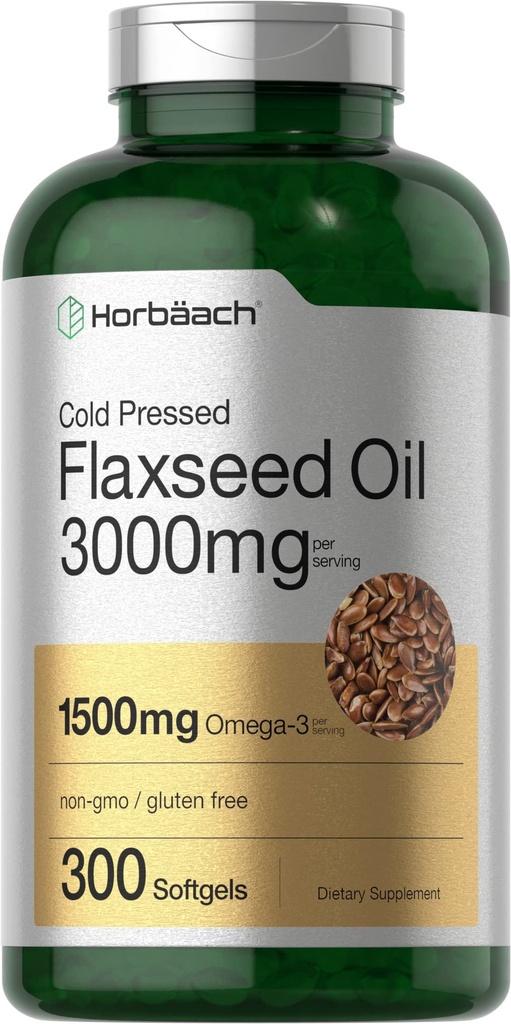 Horbäach Vlaszaadolie Softgel Capsules 3000mg 