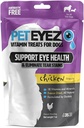 PetEyez Tear Stain Remover Vitamine Treats for Dogs - Ondersteuning Eye Health & Reduce Jeuk & Tear Stain Buildup - 100% Natural Dog Treats w/Superfoods, Antioxidanten & Nutrients - Chicken Flavor - 1oz