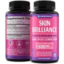 Glutathion Capsules - 1.500mcg L-glutathionsupplement met vitamine C - huidtongversterker - doelwitten donkere vlekken en acnemerken - krachtig antioxidant - 60 huidpillen