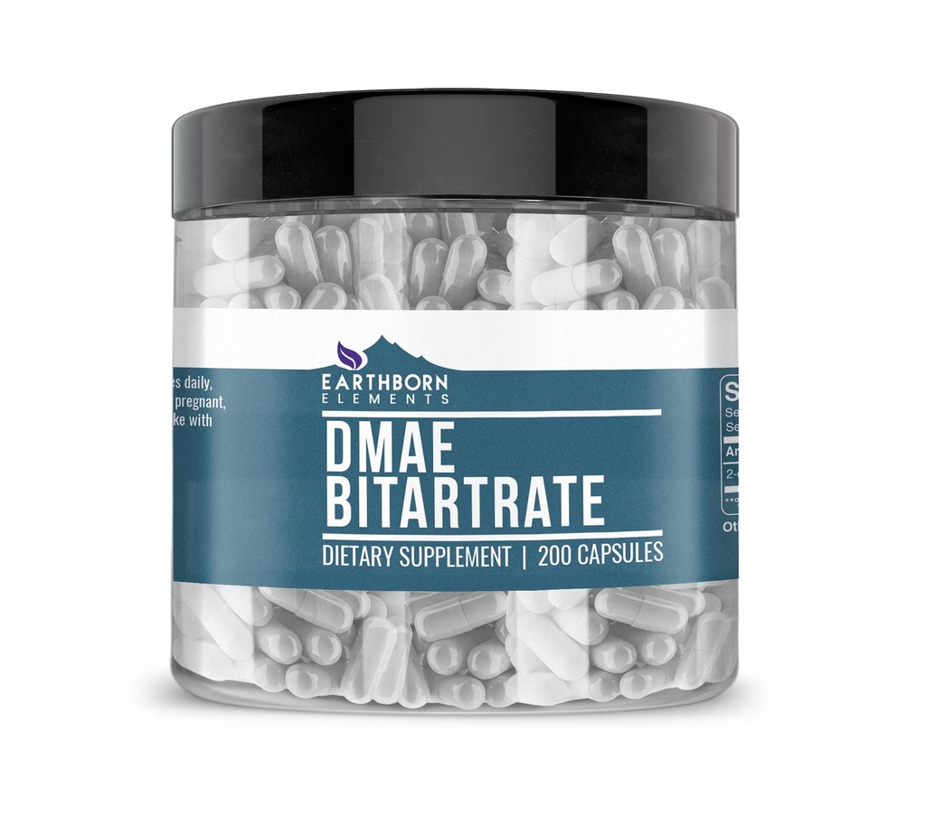 Earthborn Elements DMAE Bitrate 200 Capsules, Pure & Onverdund, Geen Additieven