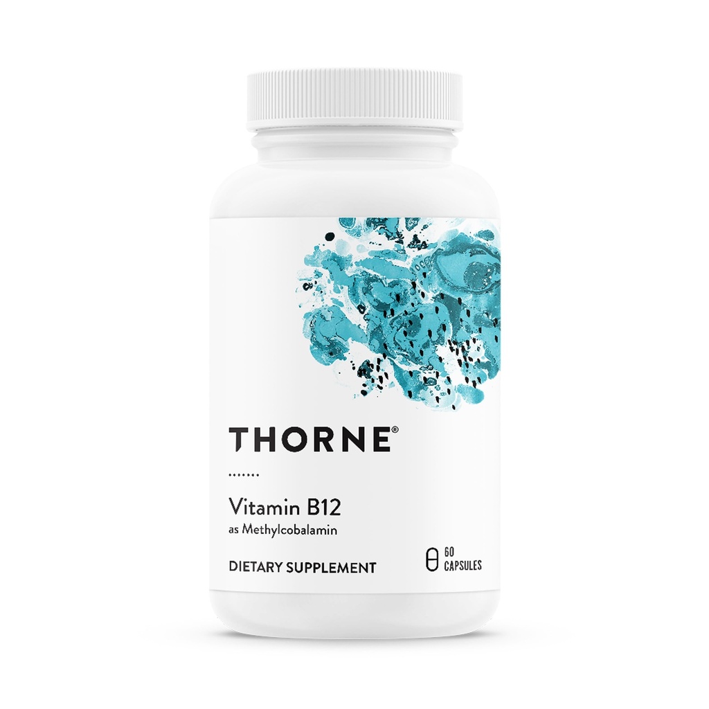 THORNE - Vitamine B12 - als methylcobalamine - ondersteunt hart- en zenuwgezondheid, bloedcelfunctie, gezonde slaap en methylering* - Gluten, zuivel en sojavrij - 60 porties