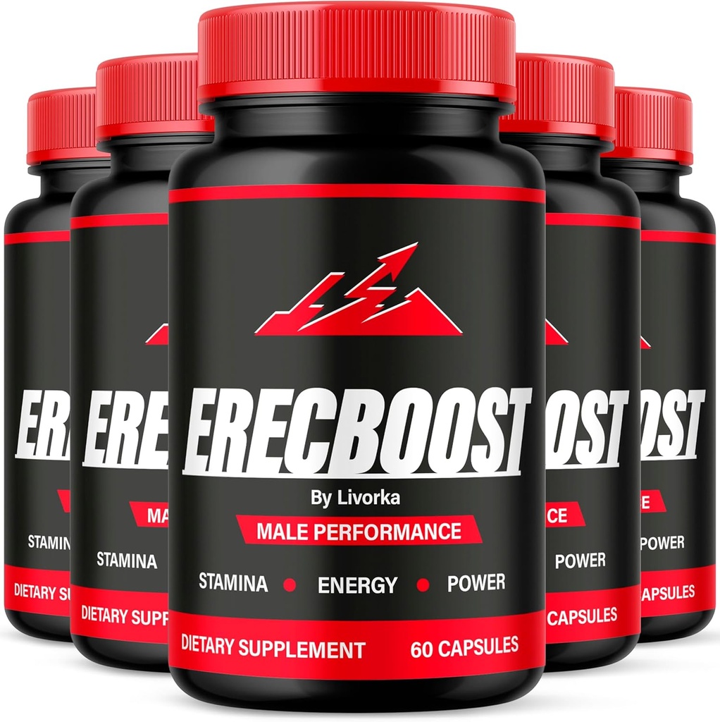 (5 verpakkingen) Erecboost Capsules, All Natural Advanced Formula, 300 capsules