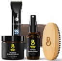 De Beard Club PT45 Baard Trimmer voor mannen - Elektrische Cordless oplaadbaar, Baard Cream, Riptide Baard Spray, Baardborstel, Reistas Gift Kit Bundle